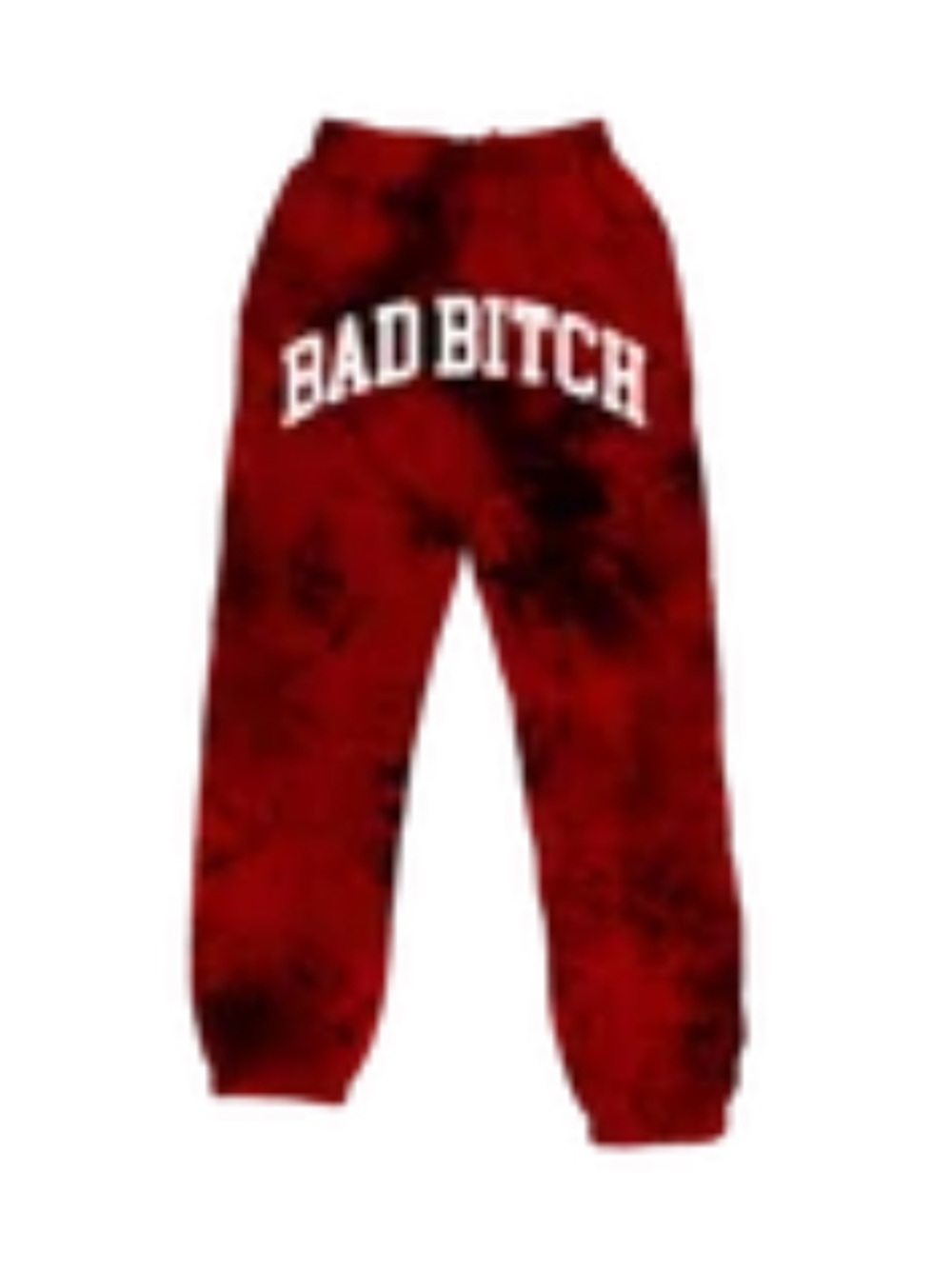 Red Tie-Dye Sweatpants with Back Logo